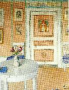 Carl Larsson rosor-rosorna-formaket USA oil painting artist